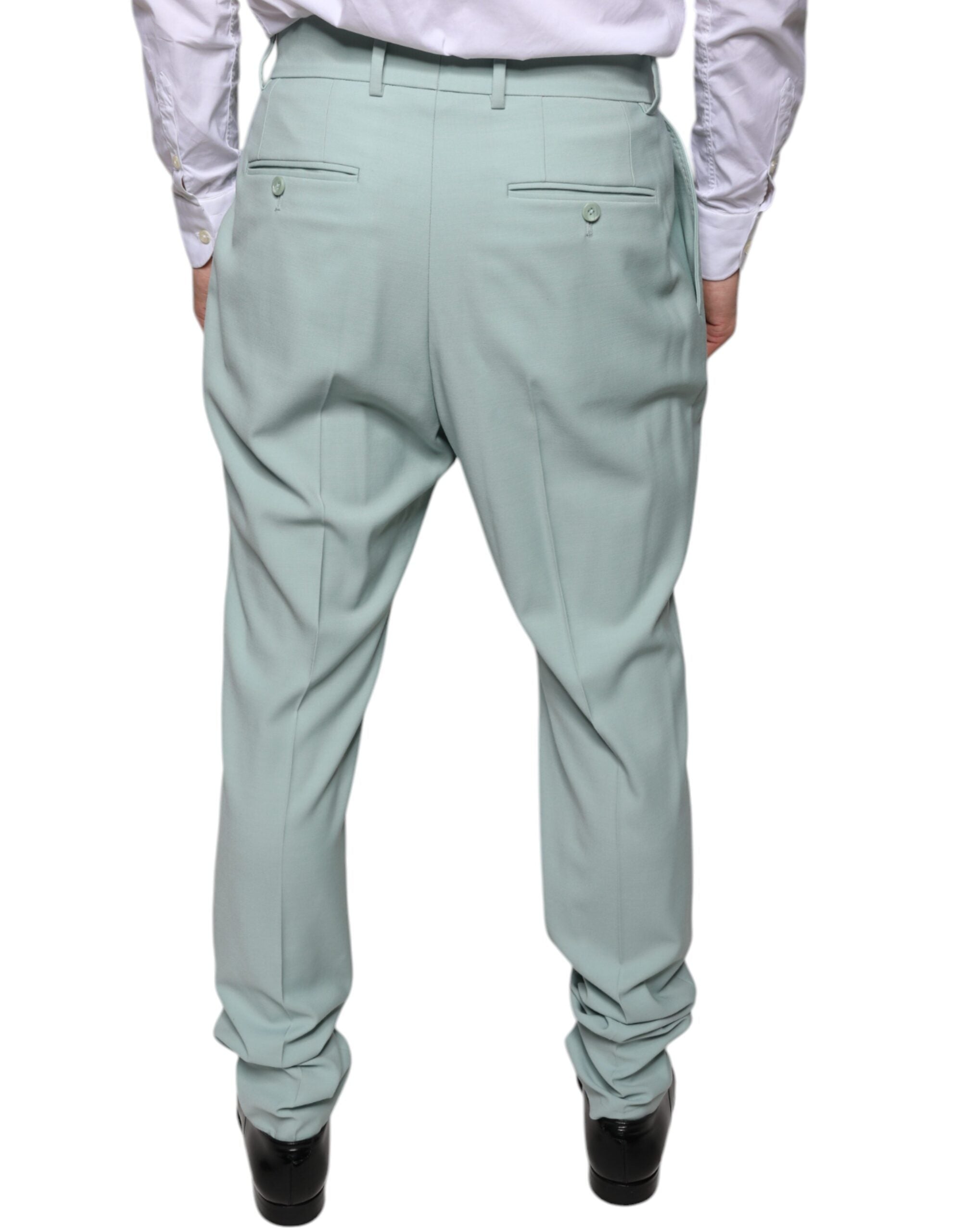 Mintgroene katoenen broek