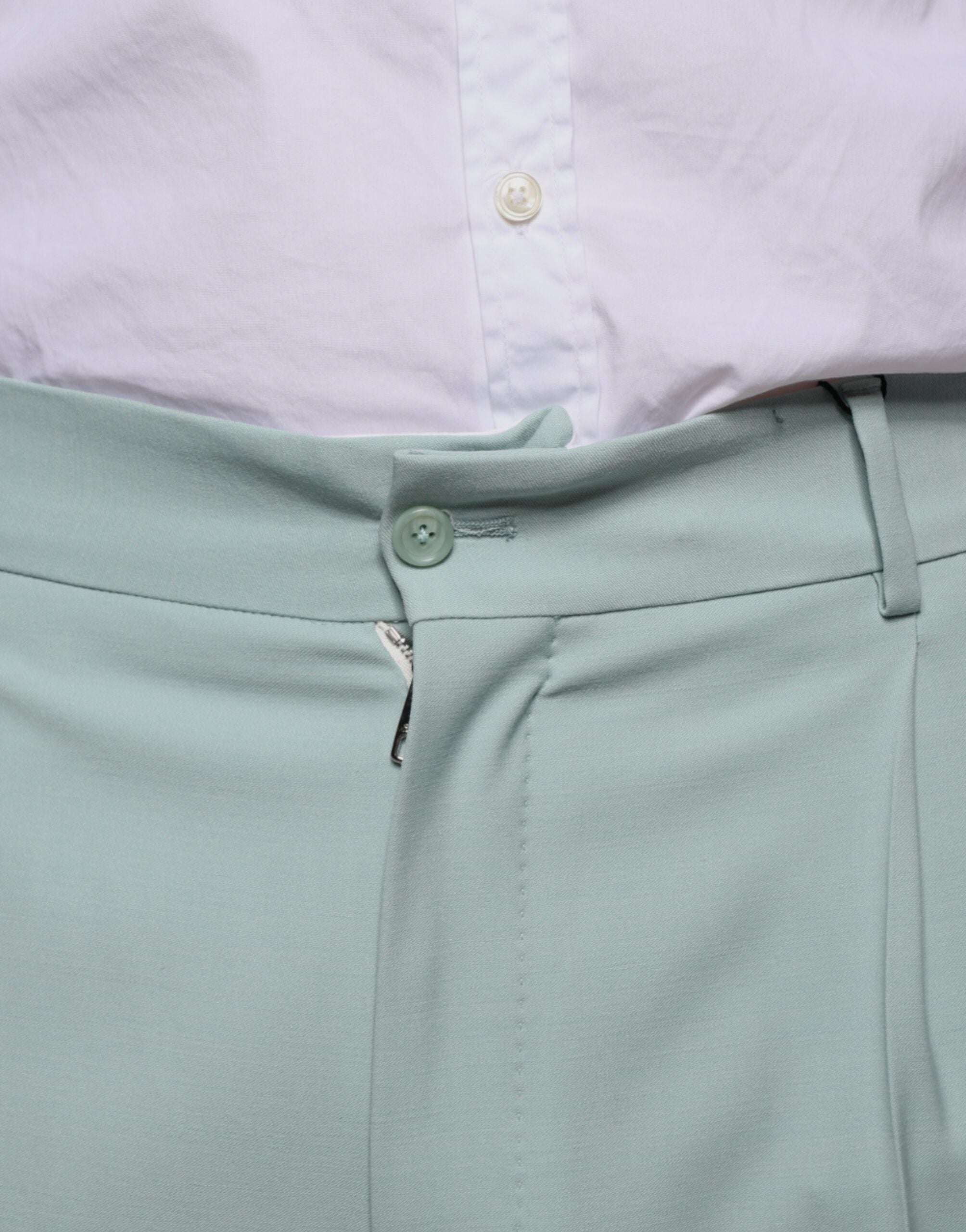 Mintgroene katoenen broek