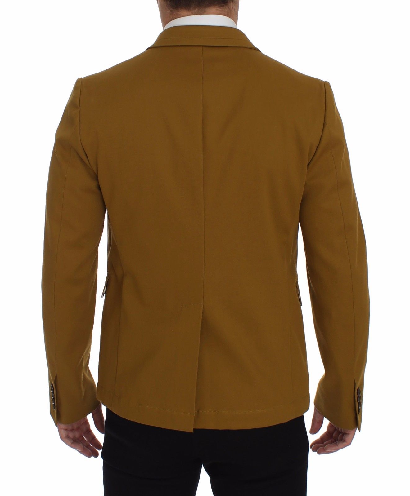 Gele katoenen stretchblazer