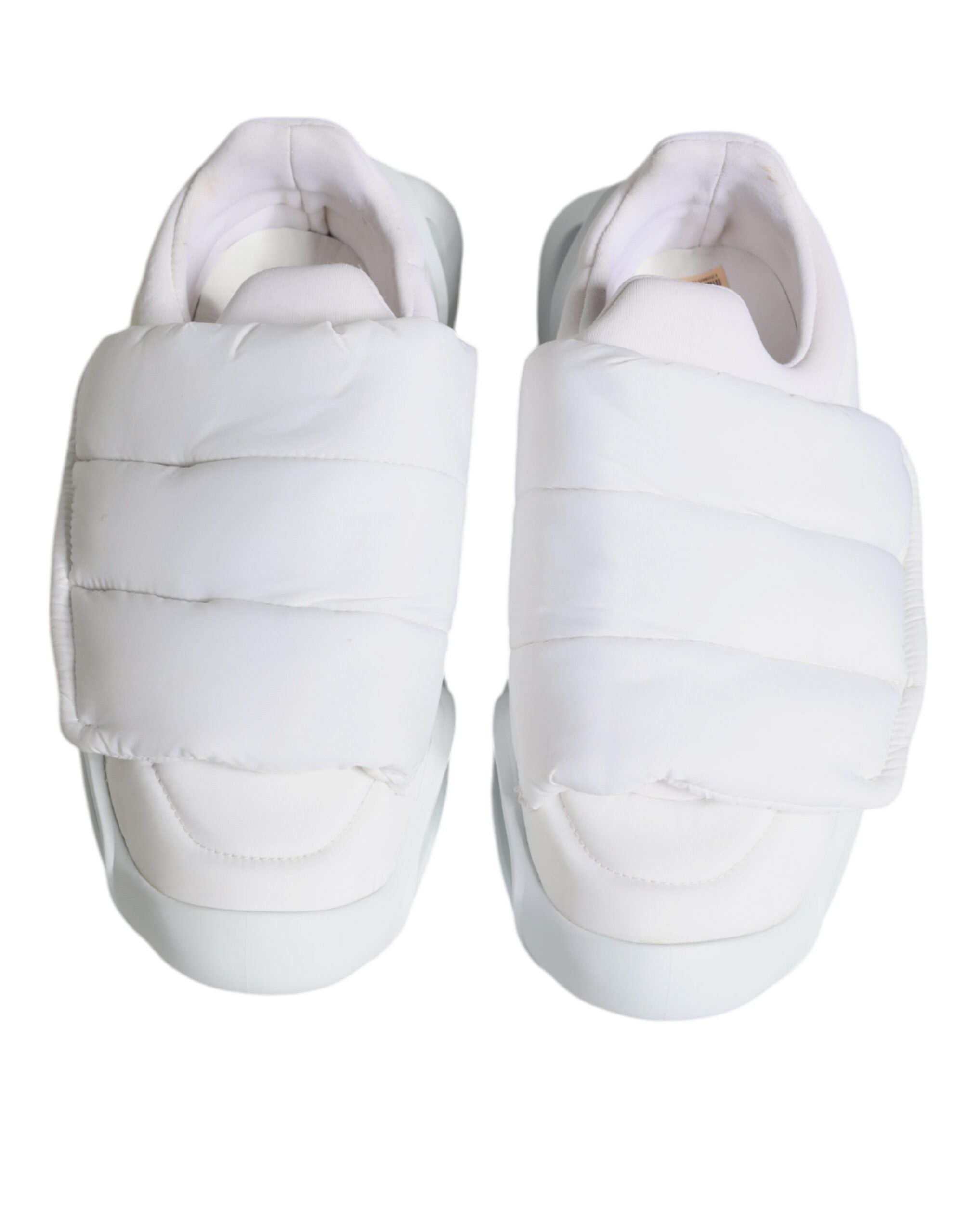 Witte, gevoerde stoffen lage sneakers