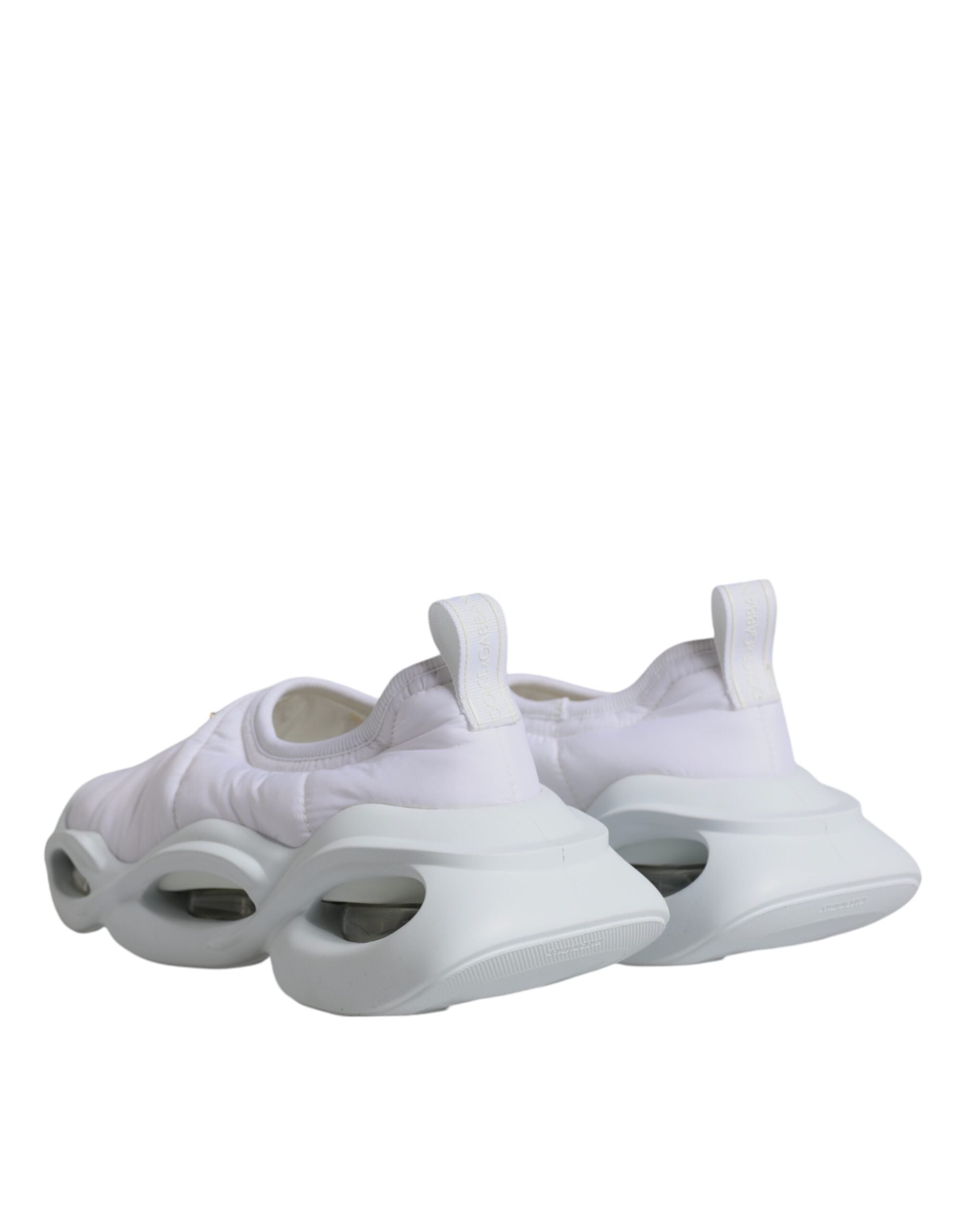 Witte, gevoerde stoffen lage sneakers