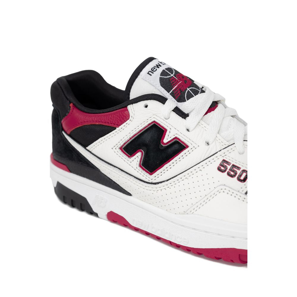 Rode leren sneaker