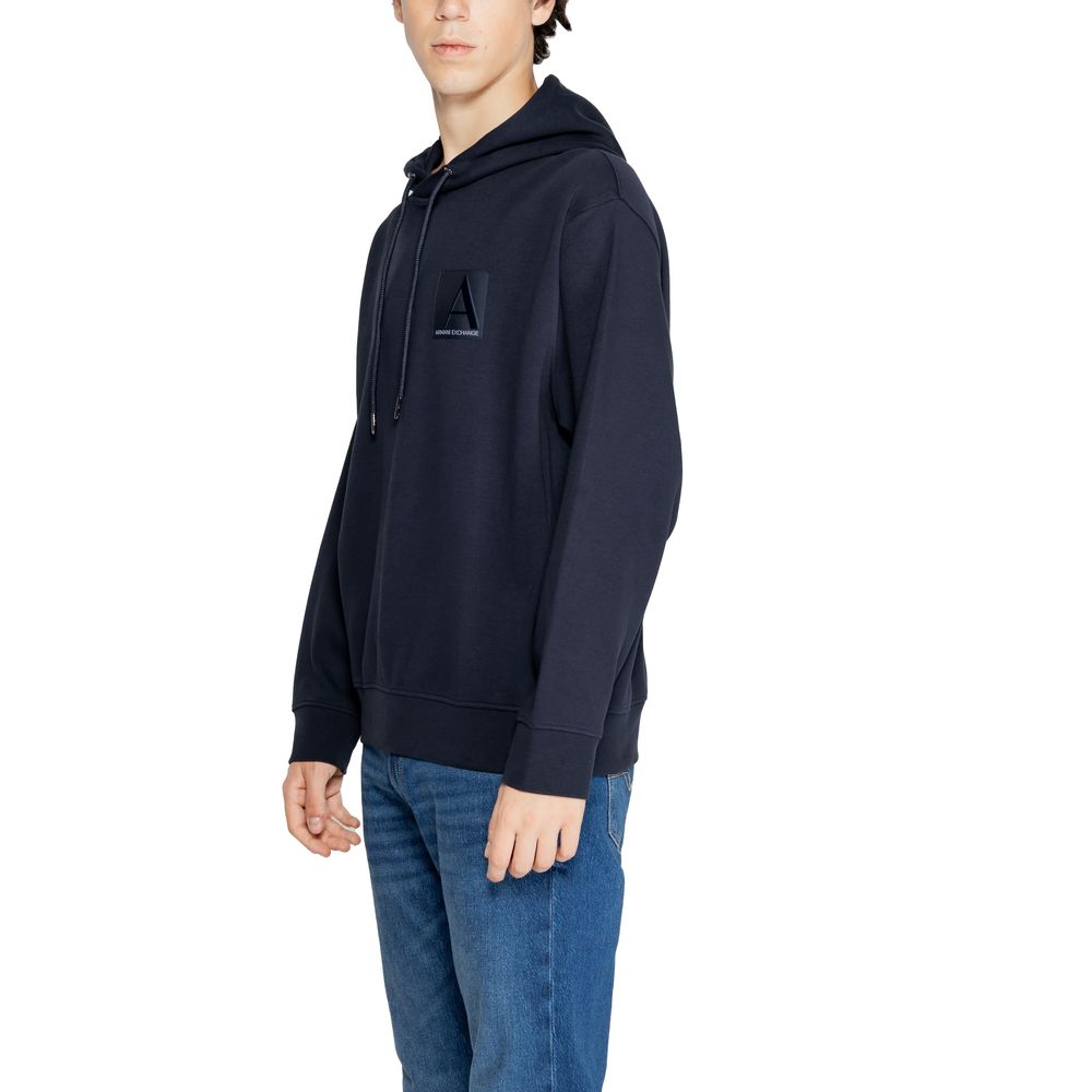 Blauwe katoenen hoodie