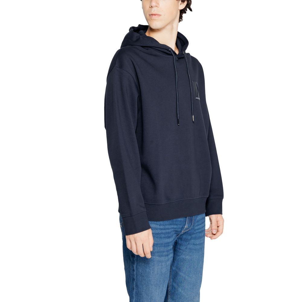 Blauwe katoenen hoodie