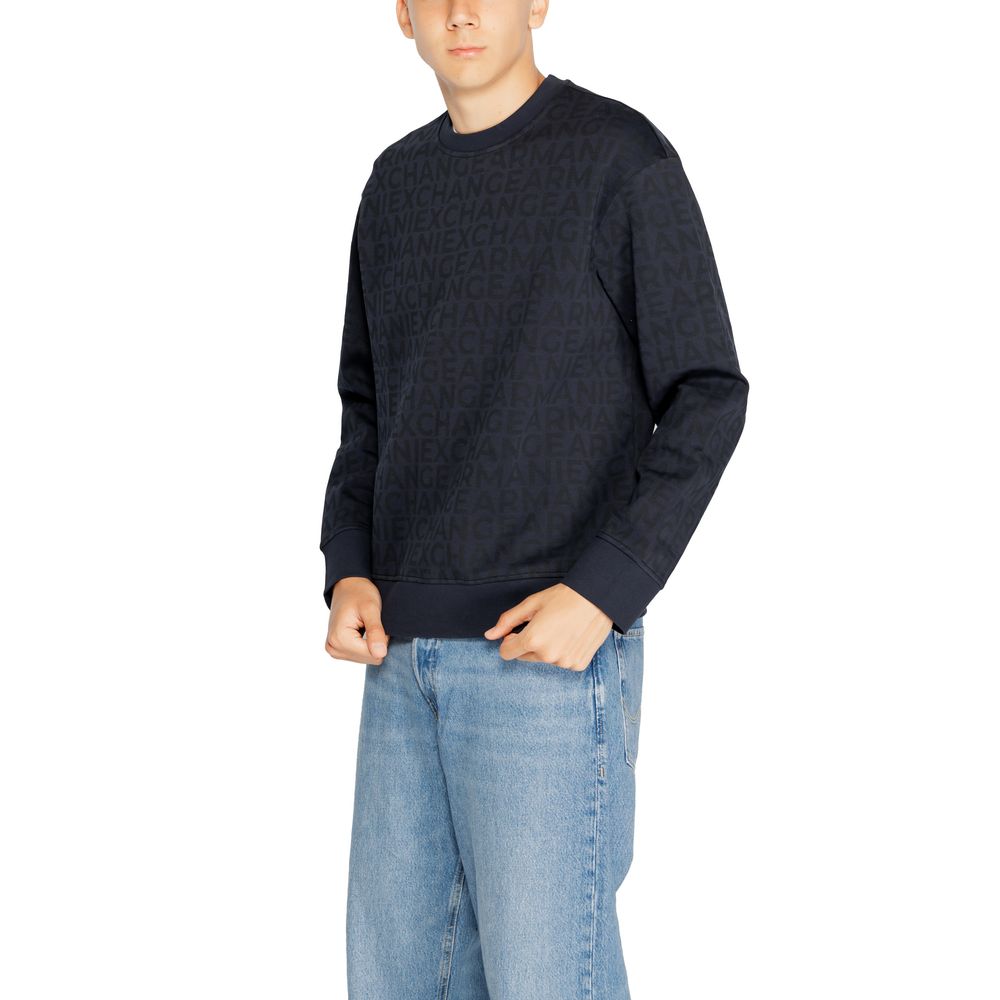 Blauwe katoenen sweater