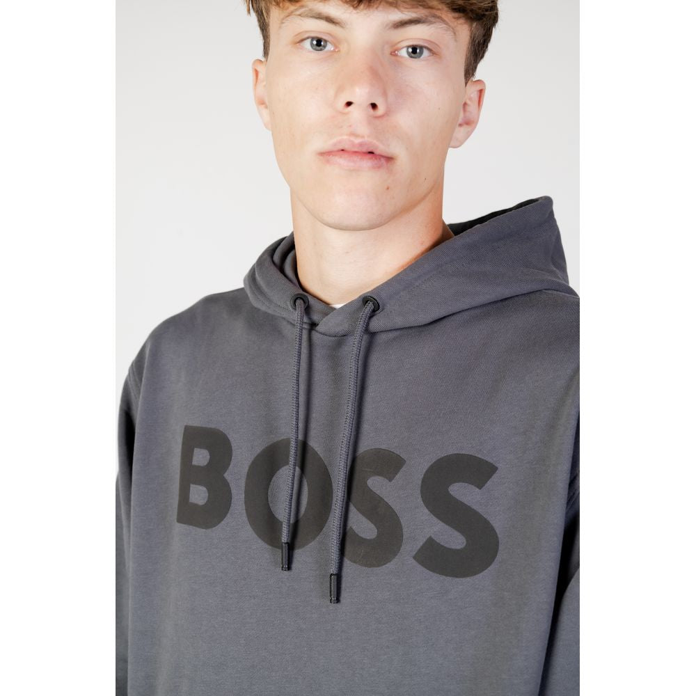 Grijze katoenen hoodie