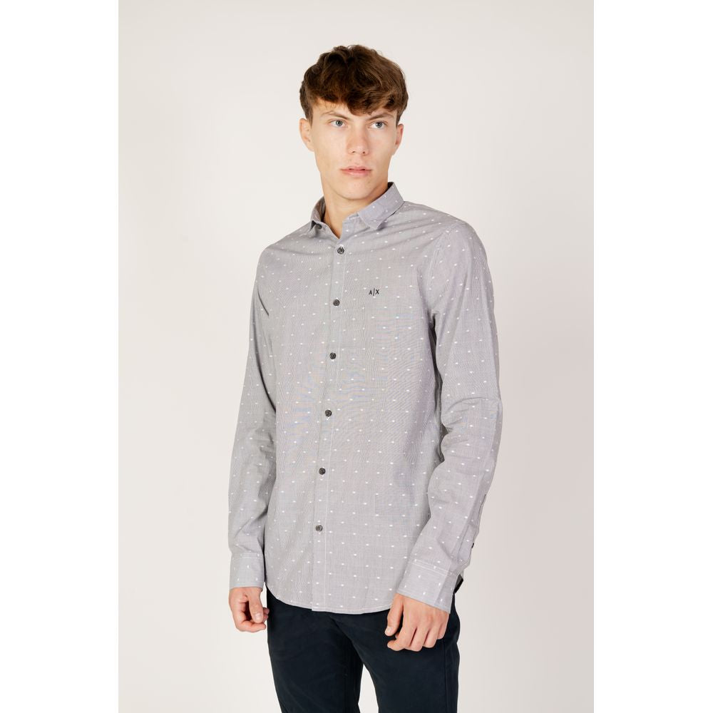 Black Cotton Pattern Shirt