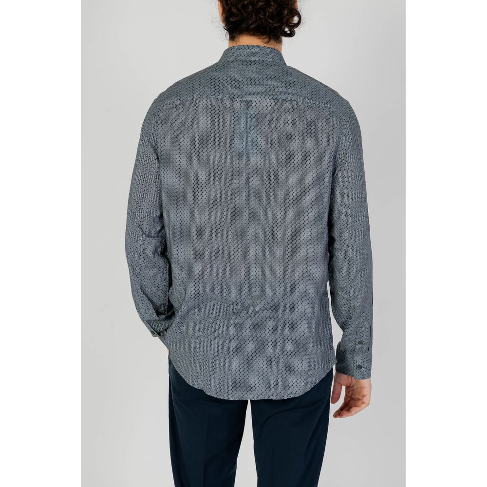 Grijs viscose overhemd