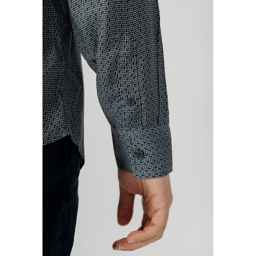 Grijs viscose overhemd