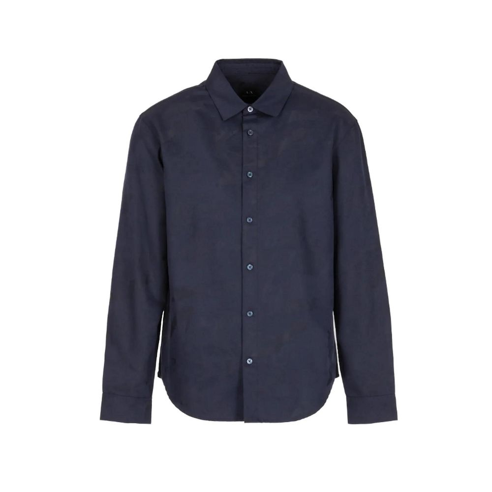Blauw katoenen overhemd