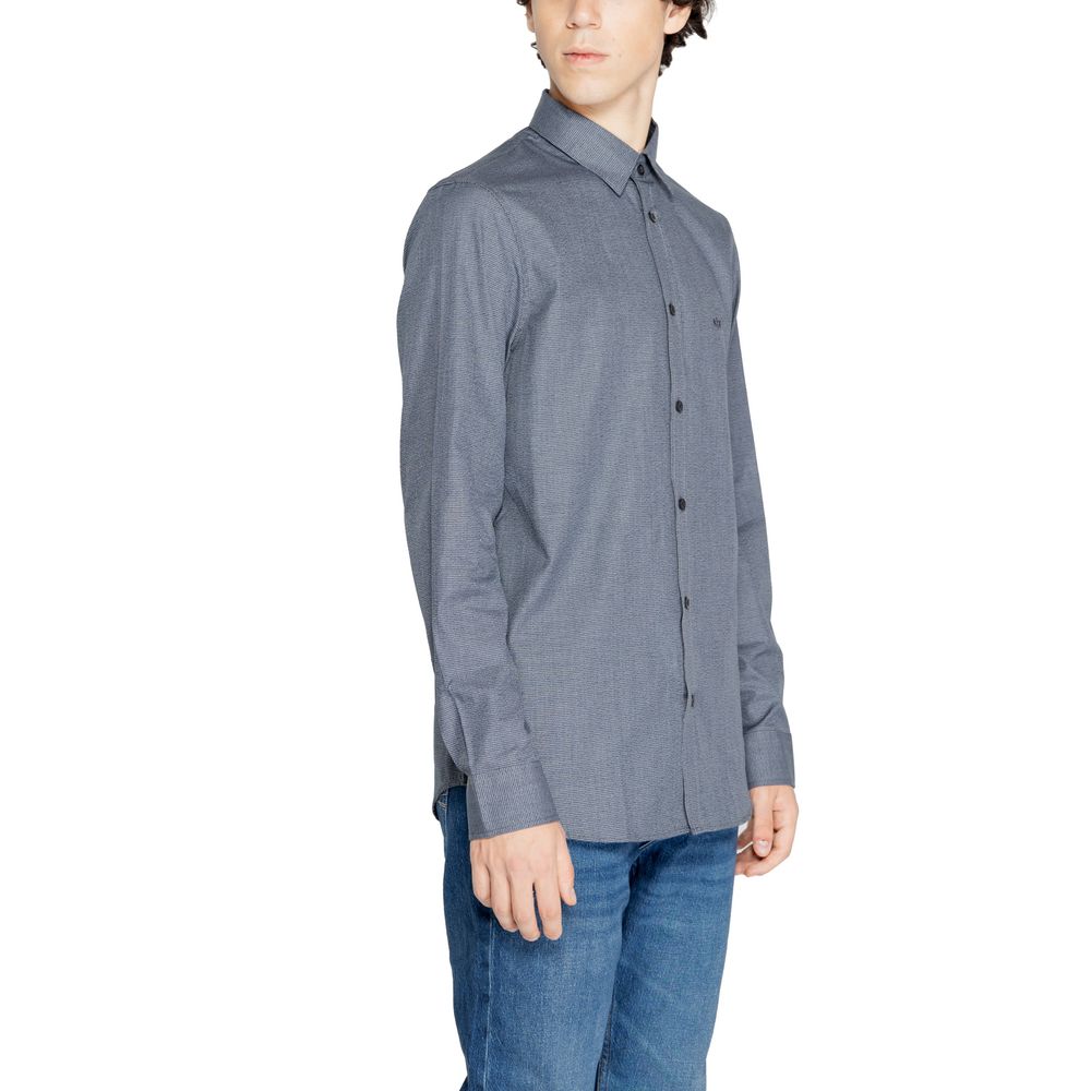 Blue Cotton Dress Shirt