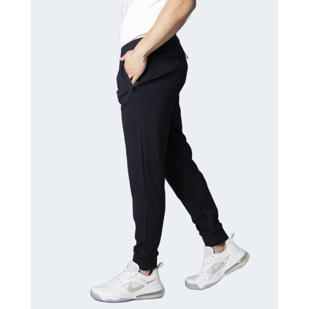 Blauwe viscose skinny broek