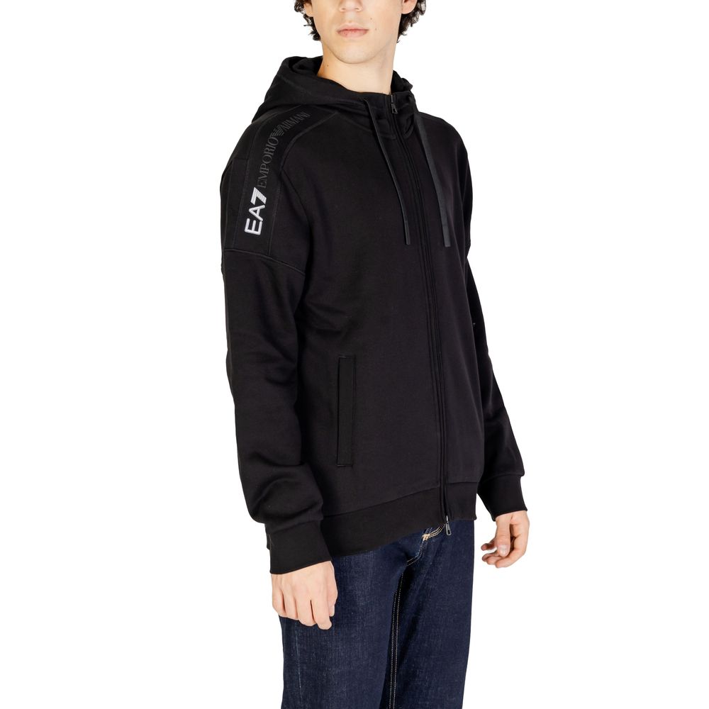 Black Cotton Hoodie