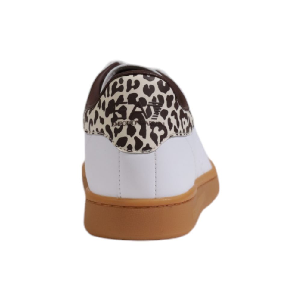 Beige leren sneaker