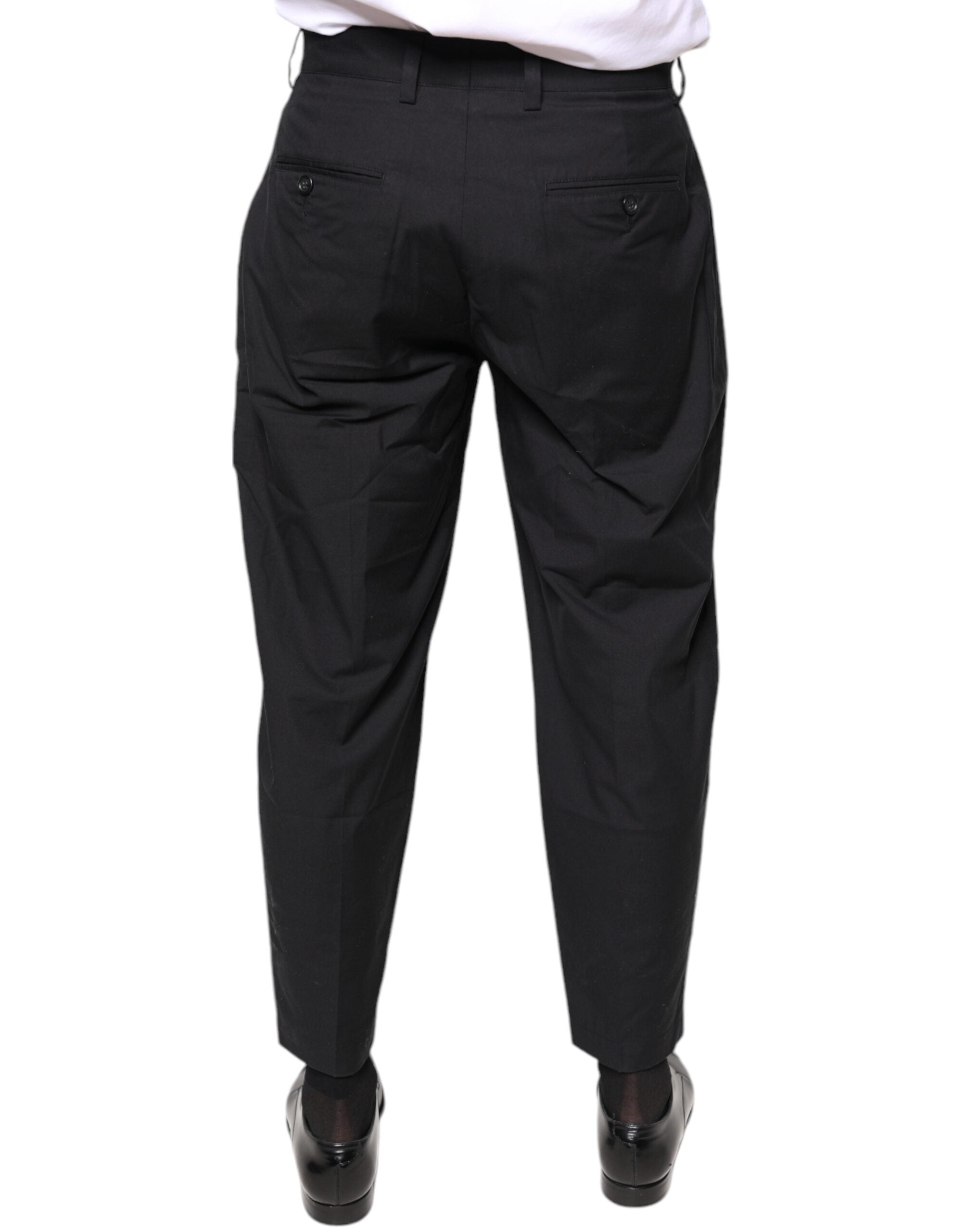 Zwarte kroon katoenen broek