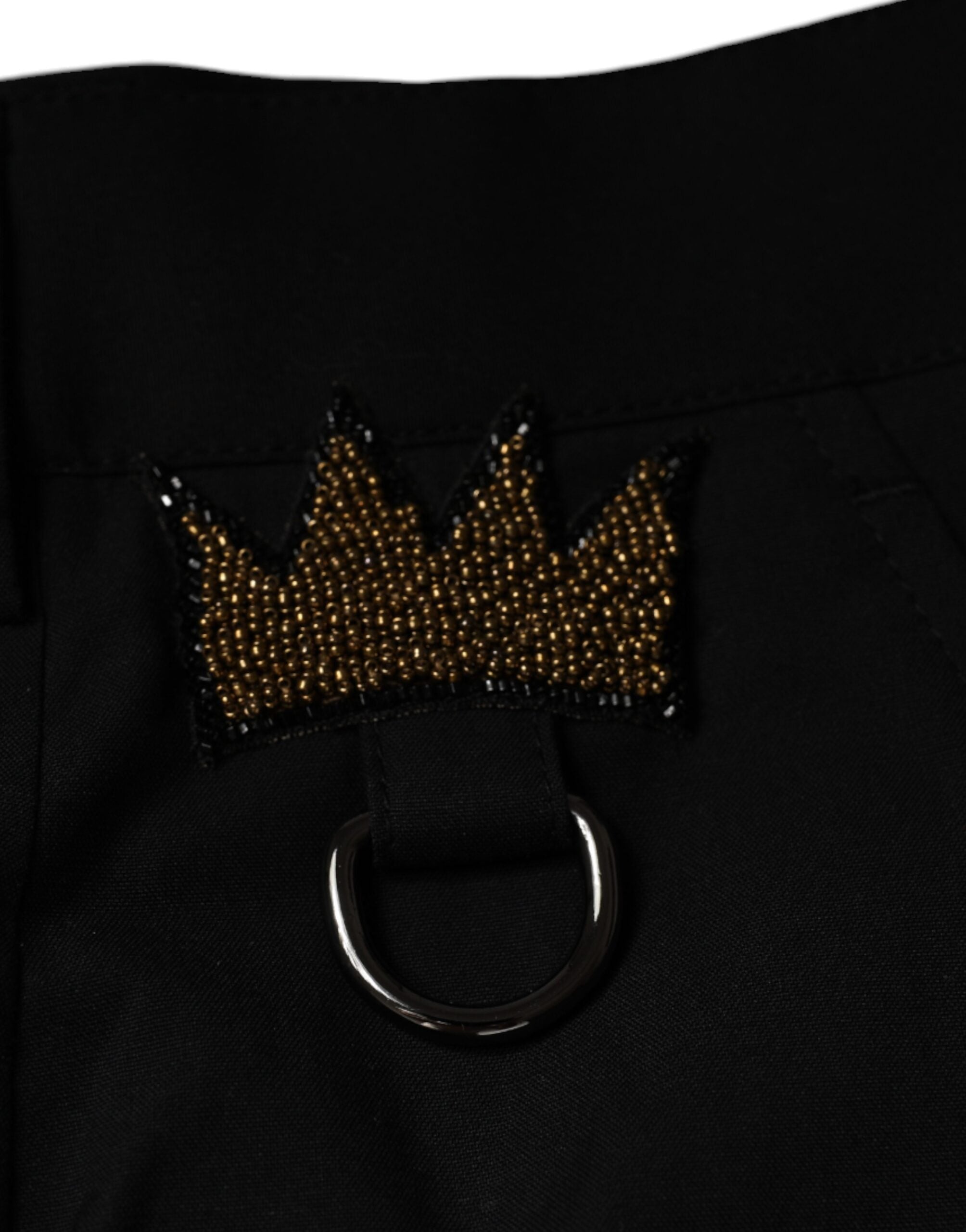 Zwarte kroon katoenen broek