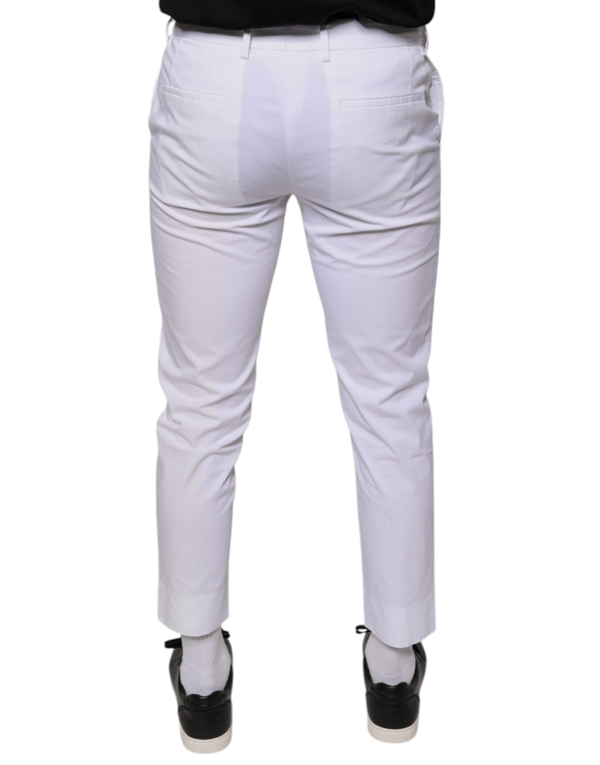 Witte katoenen skinny broek