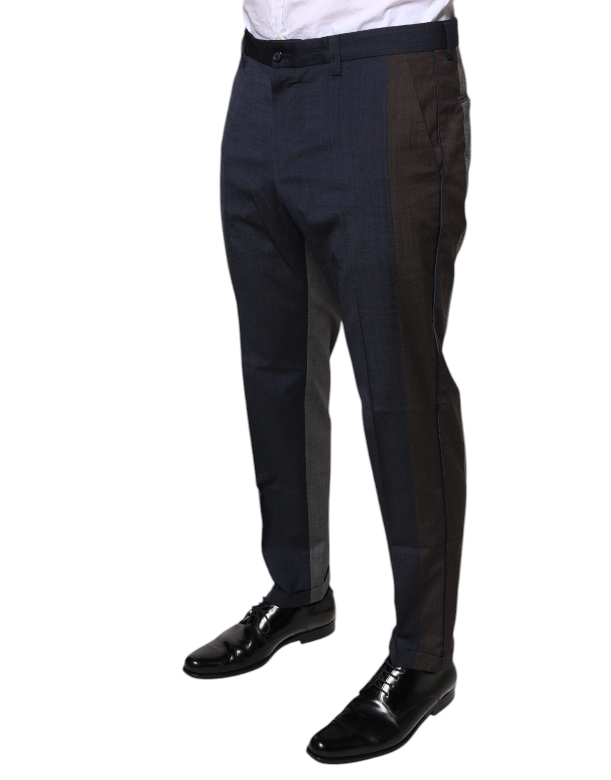 Zwarte katoenen wollen formele broek