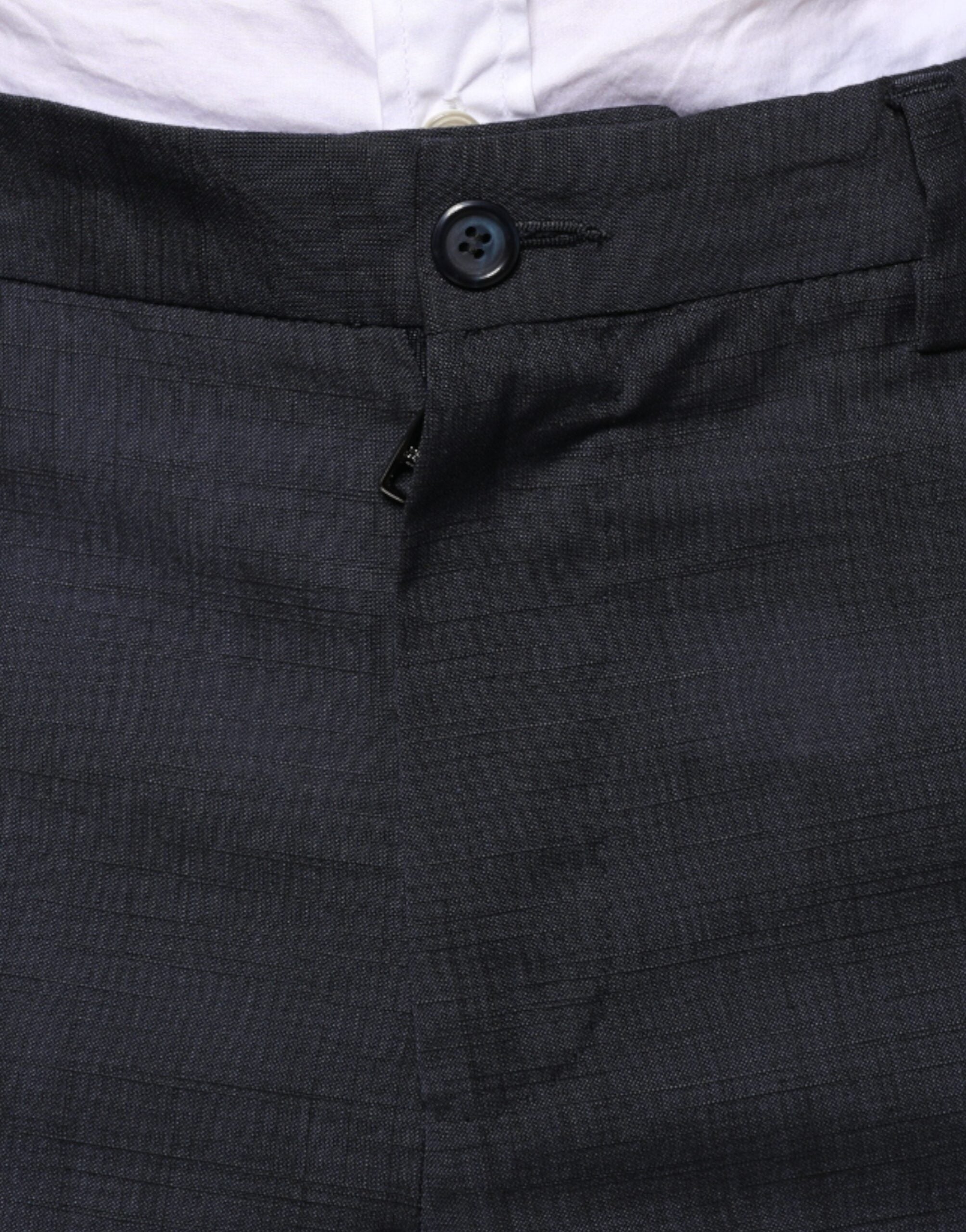 Zwarte katoenen wollen formele broek