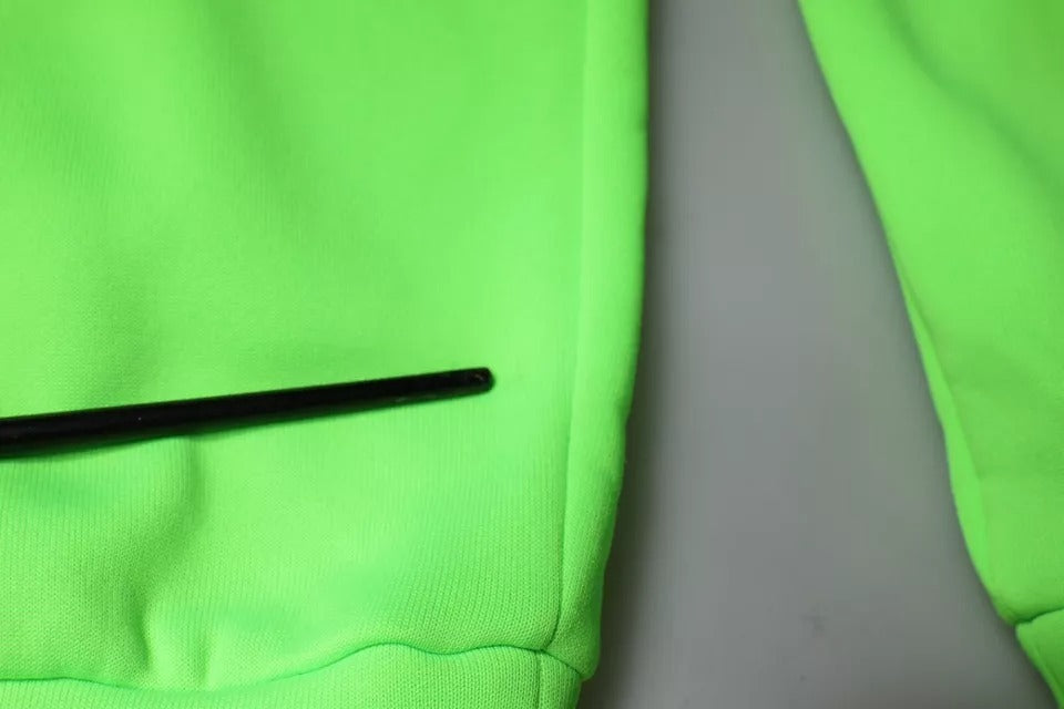 Neongroene polyester cargo joggingbroek met joggingbroek