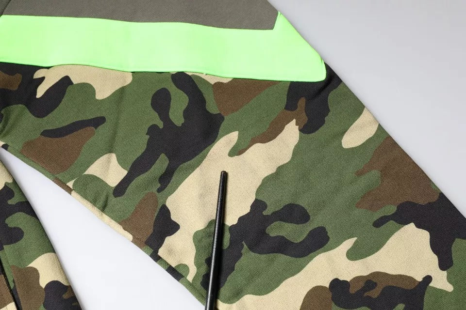 Veelkleurige camouflage sweatshirttrui