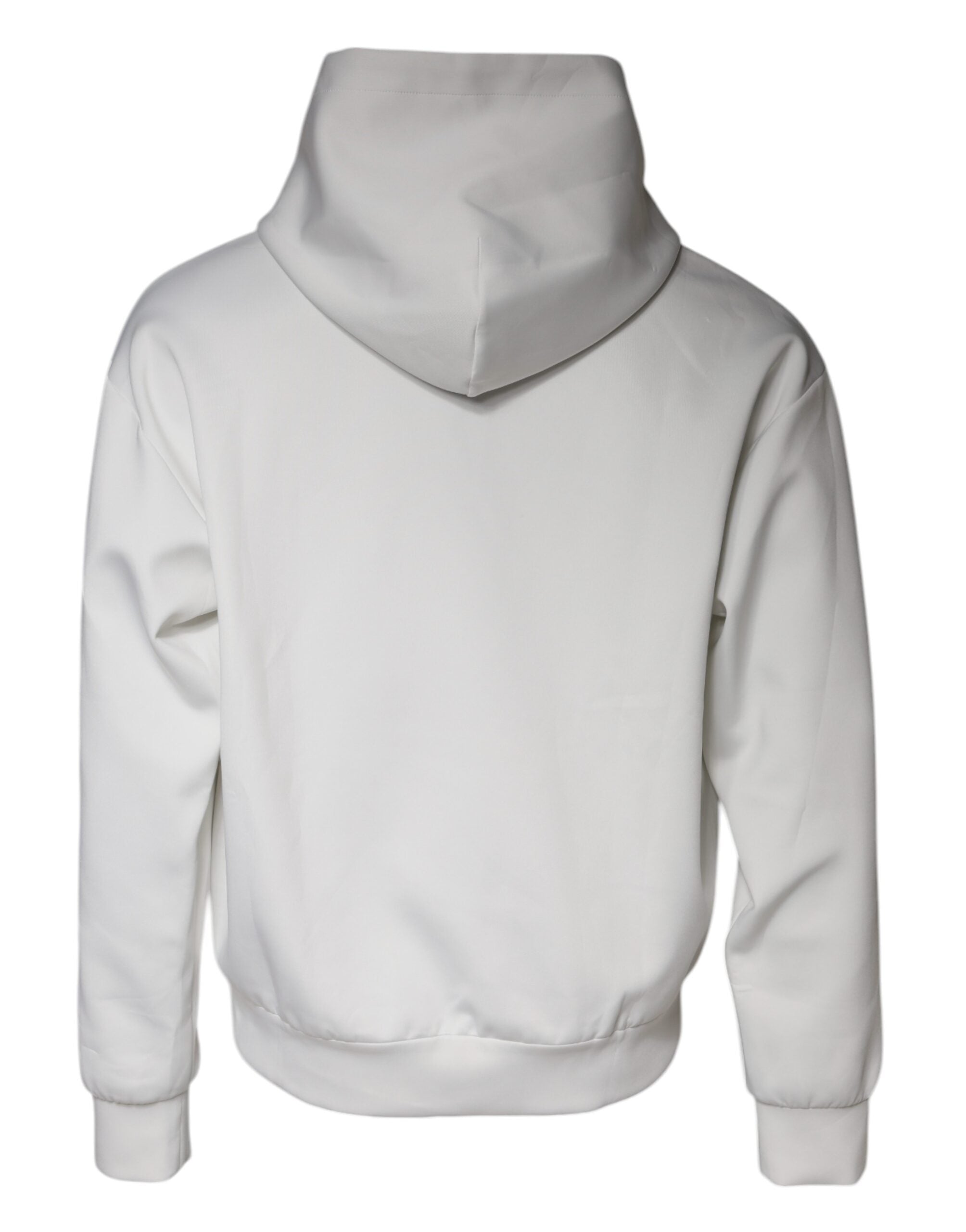 Witte D&G Logo Hooded Heren Sweatshirt Trui