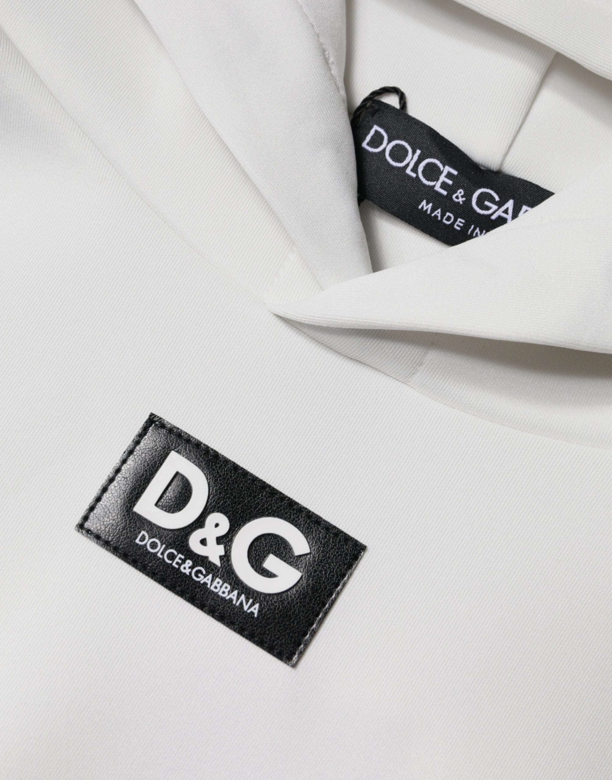 Witte D&G Logo Hooded Heren Sweatshirt Trui