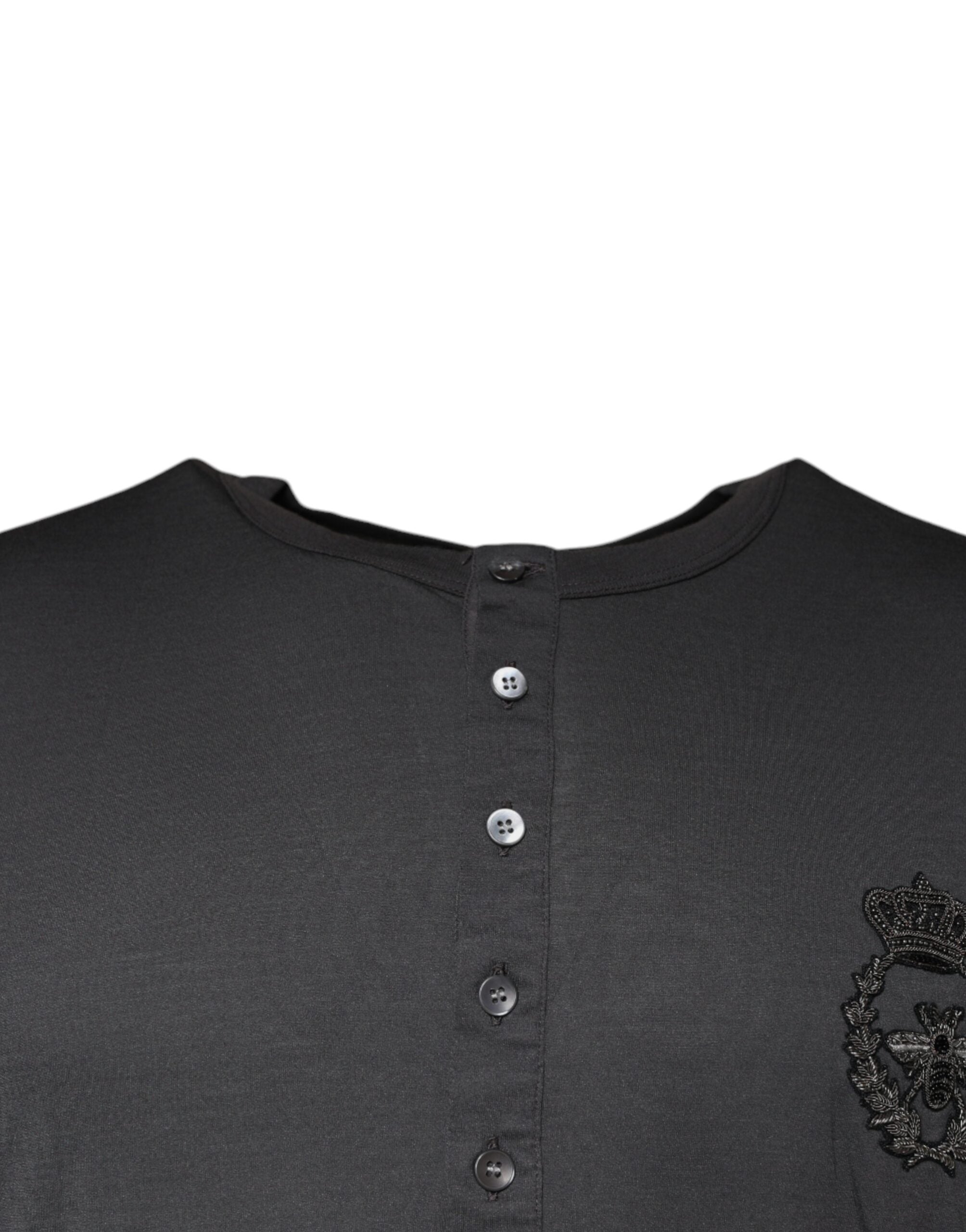 Grijze Crown Bee Borduurwerk Pullover Trui