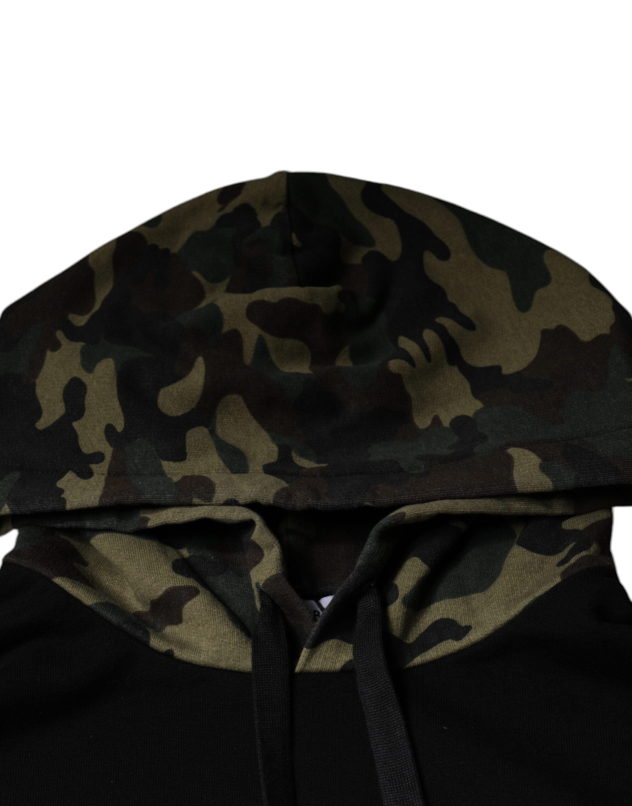 Zwarte camouflage hoodie met capuchon