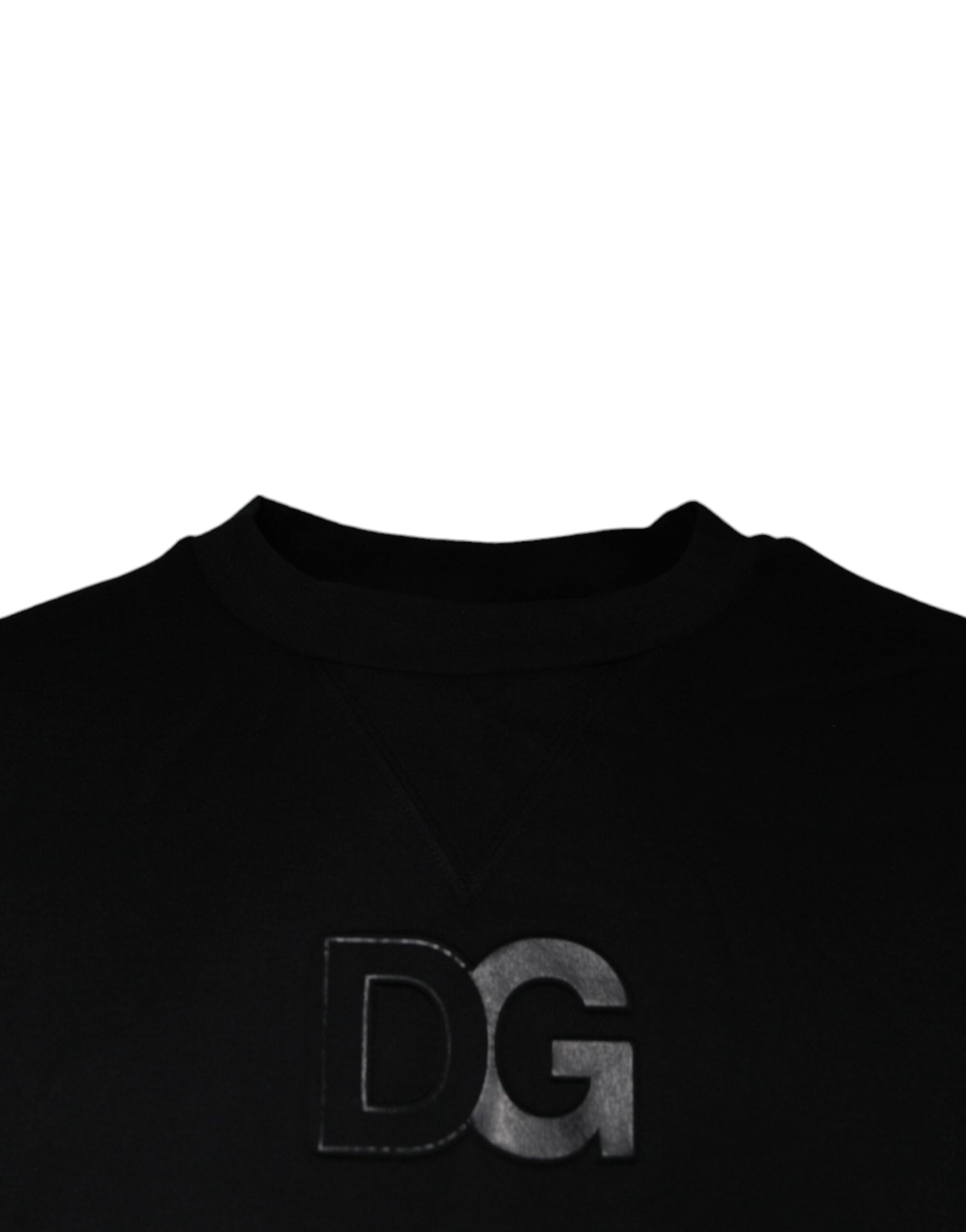 Zwarte DG Logo katoenen heren sweatshirt trui