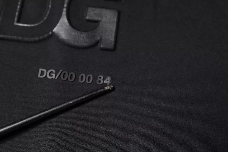 Zwarte DG Logo katoenen heren sweatshirt trui