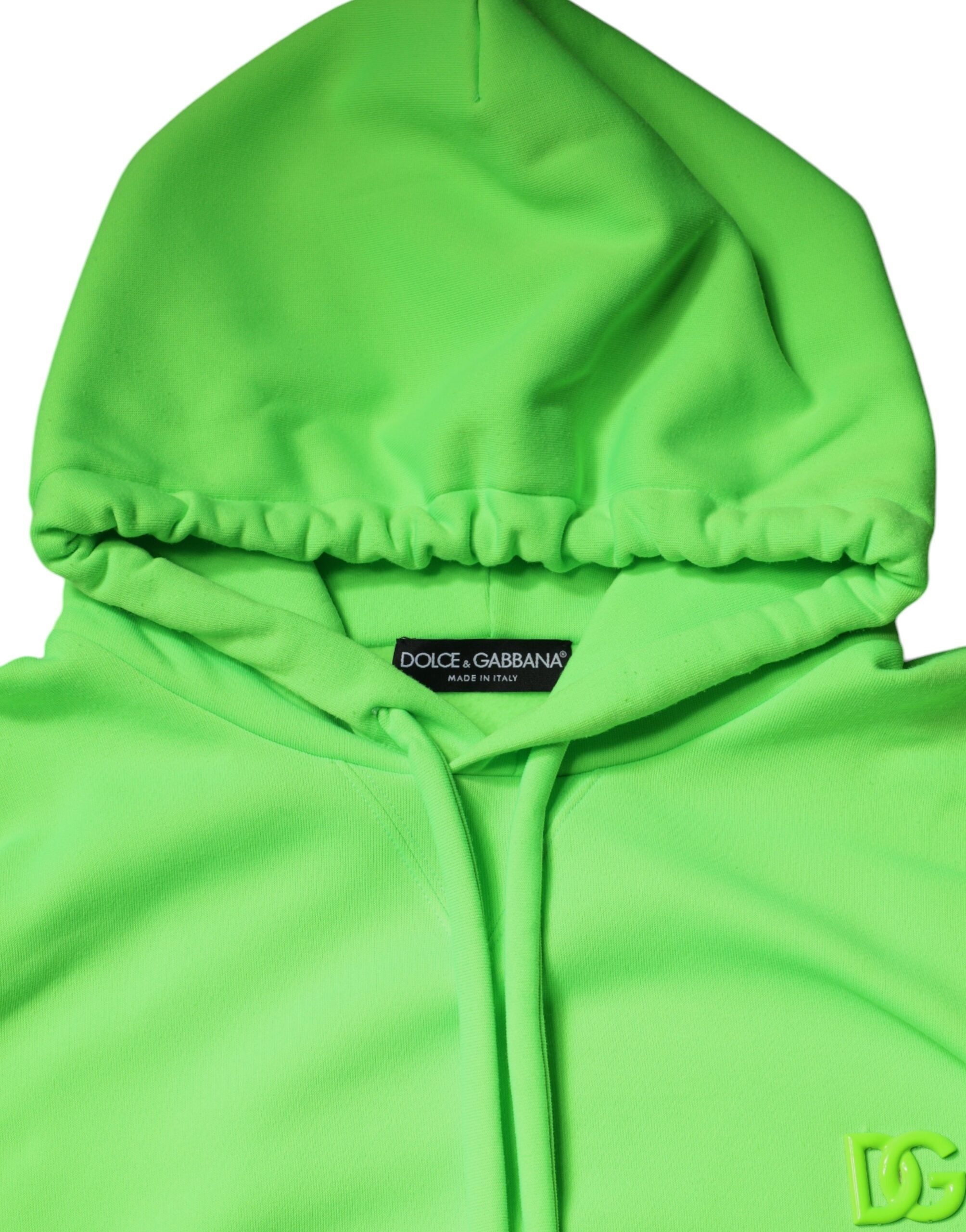 Groene Logo Hooded Pullover Heren Sweatshirt Trui