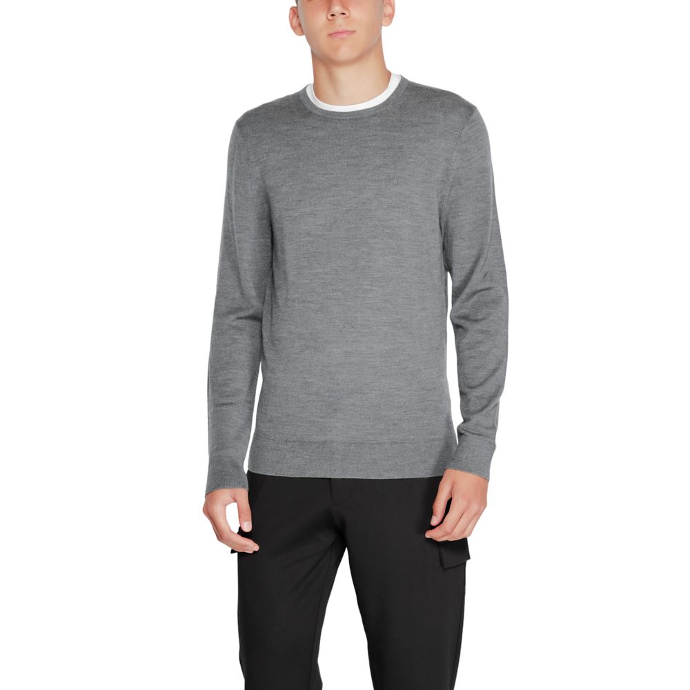 Grijze gerecyclede wollen sportkleding