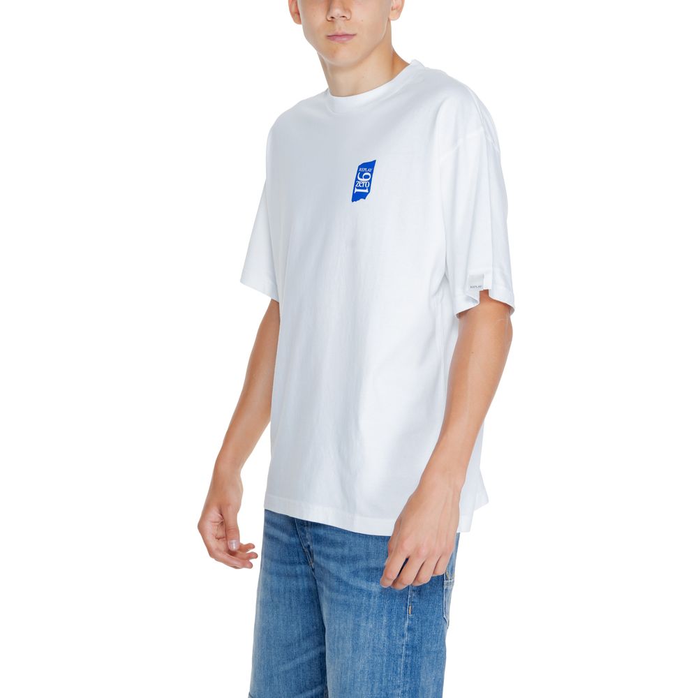Wit katoenen T-shirt