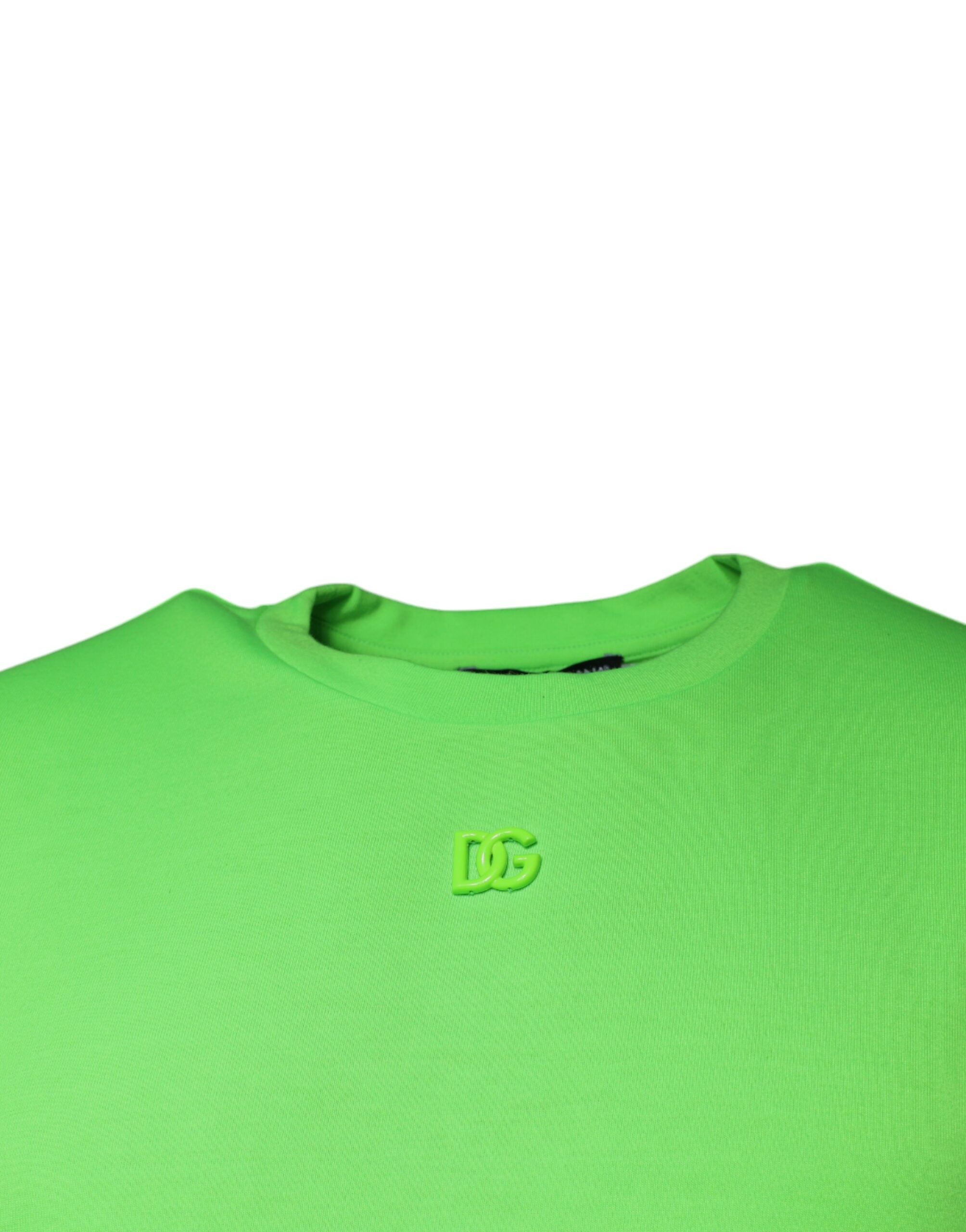 Groen logo ronde hals korte mouwen T-shirt