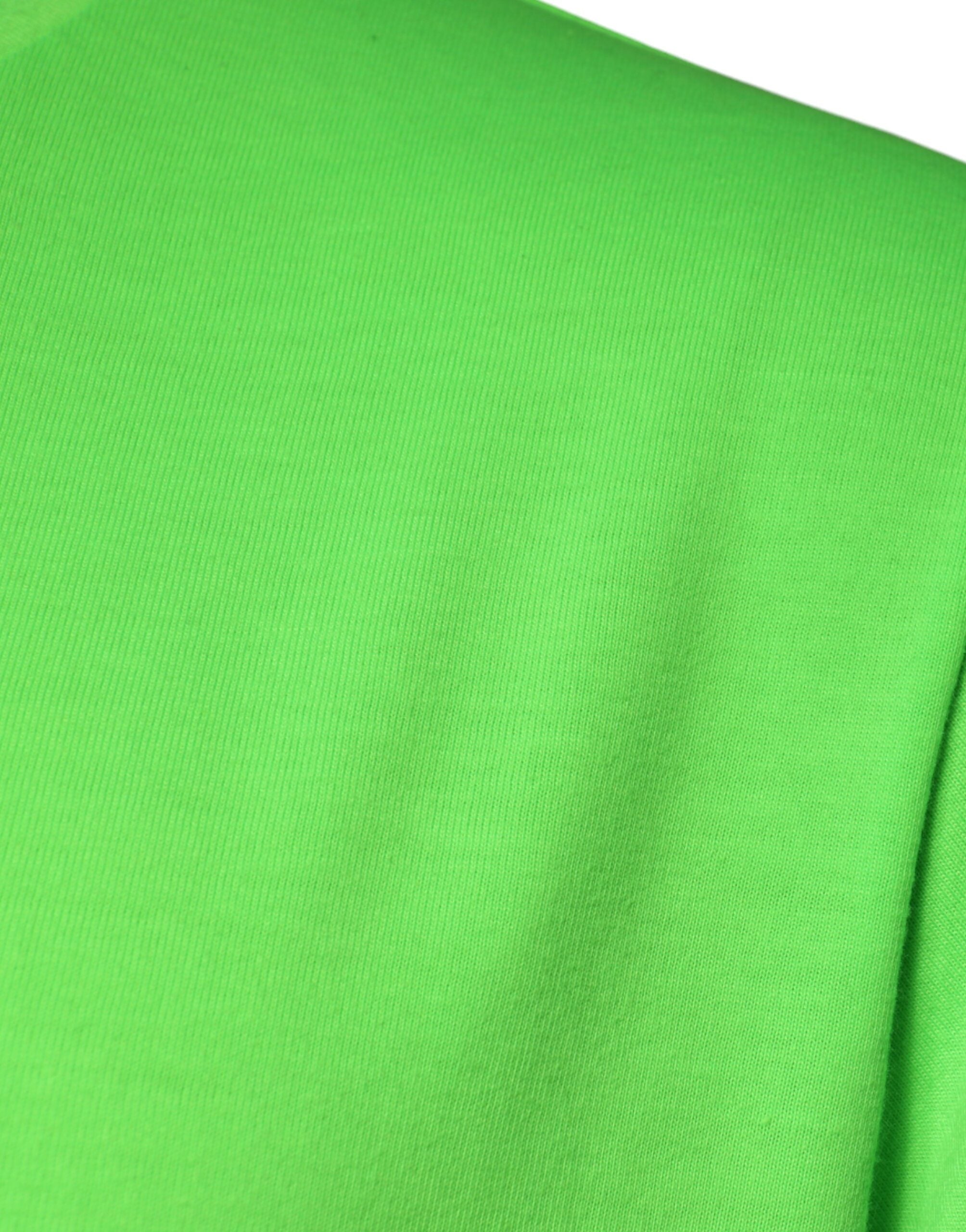 Groen logo ronde hals korte mouwen T-shirt