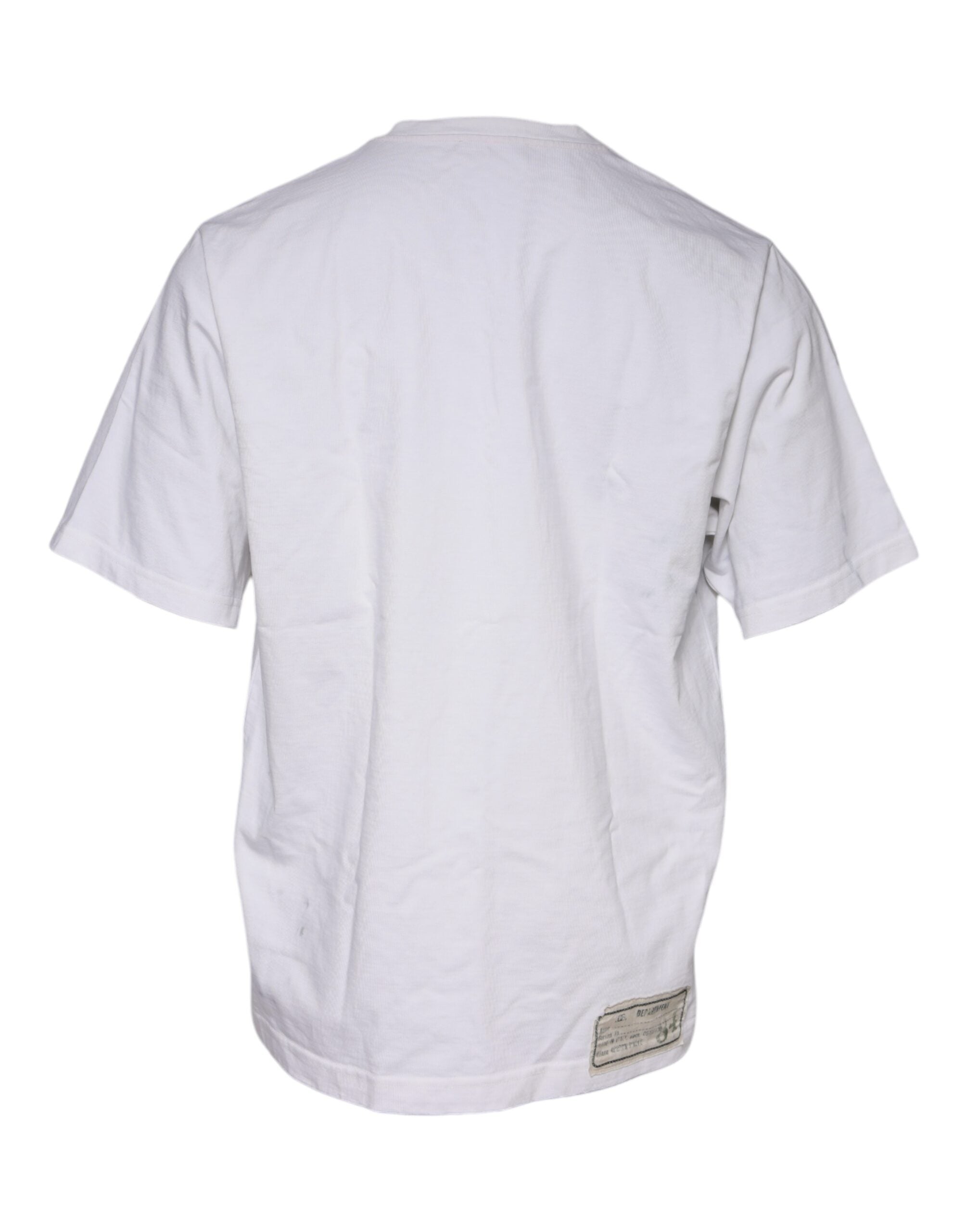 Wit Love & Peace katoenen T-shirt met ronde hals