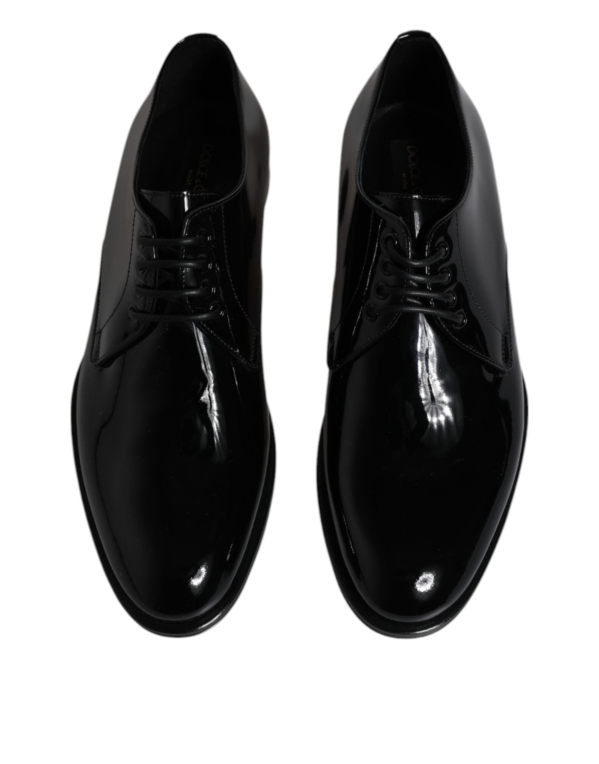 Zwarte lakleren derby formele schoenen