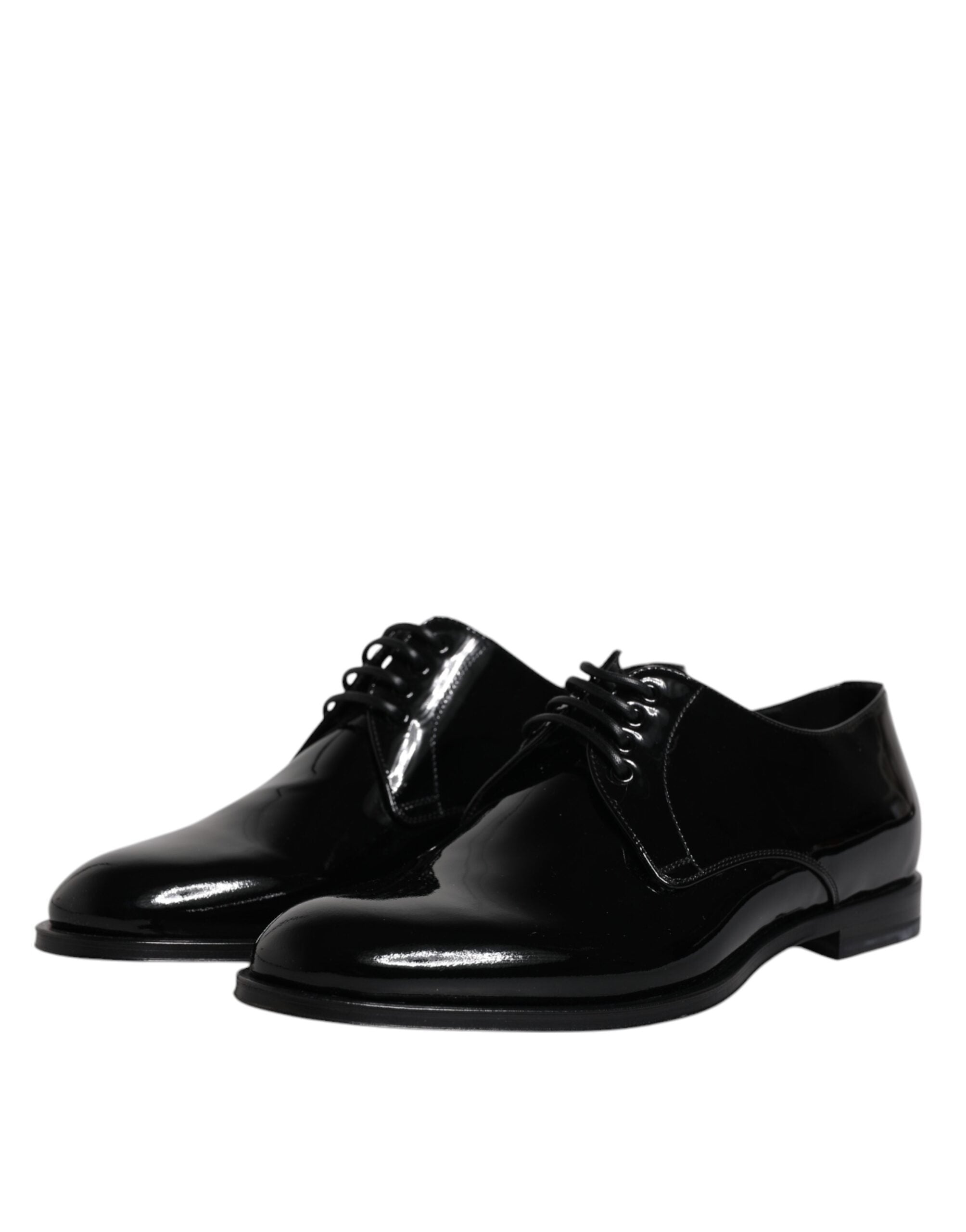 Zwarte lakleren derby formele schoenen