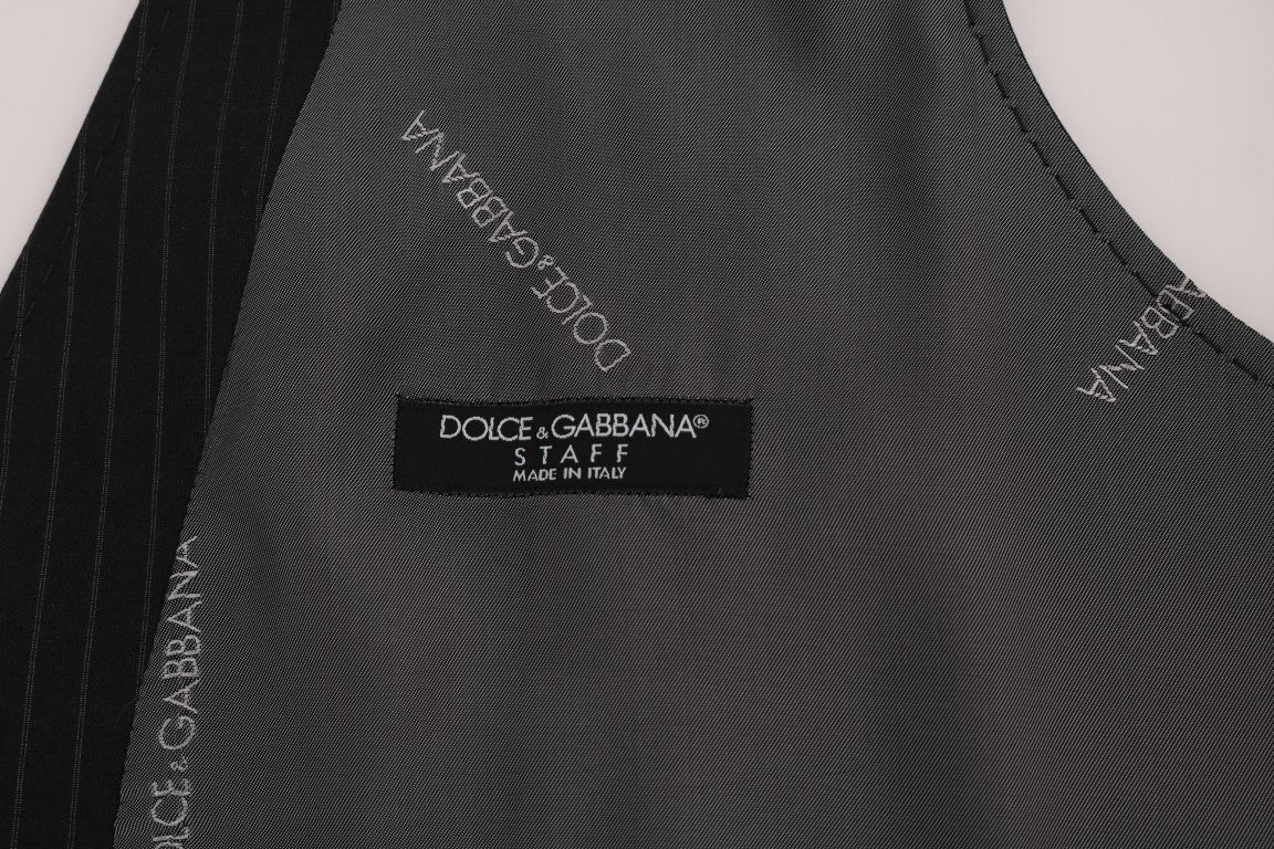 Grijs STAFF katoenen gestreept vest