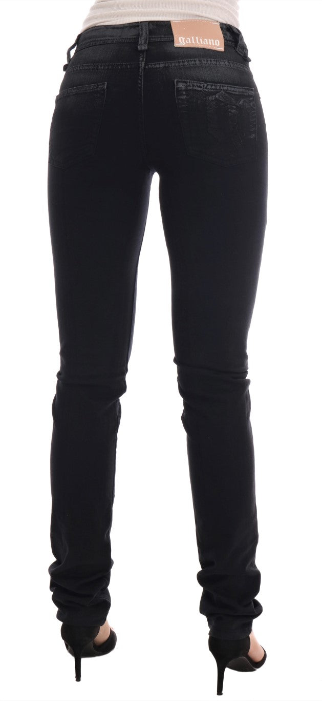 Grijze katoenen stretch jeans met normale pasvorm