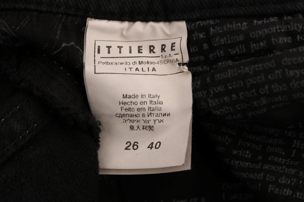 Grijze katoenen stretch jeans met normale pasvorm