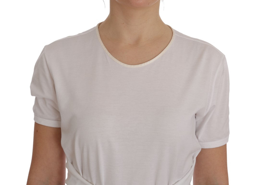 Wit katoenen zijden T-shirt