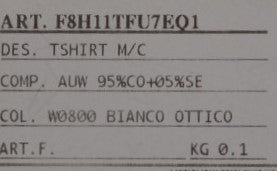 Wit katoenen zijden T-shirt