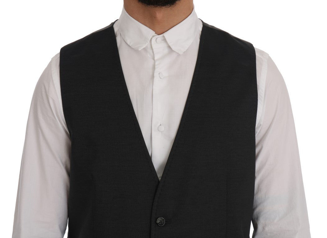 Grijs STAFF katoenen rayon vest