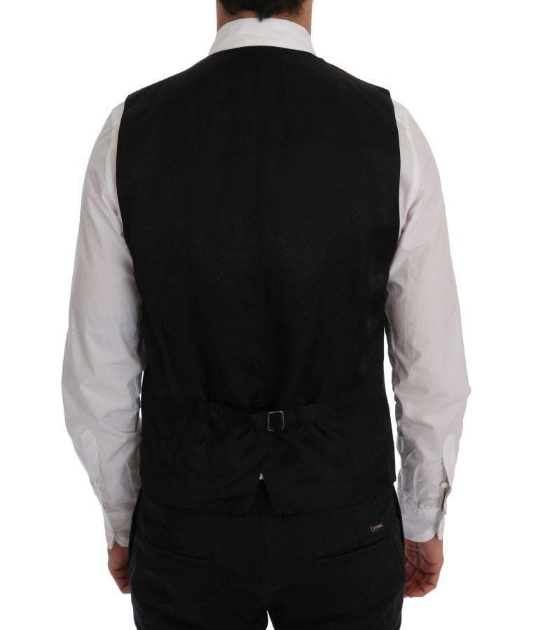 Blauw wollen stretchvest