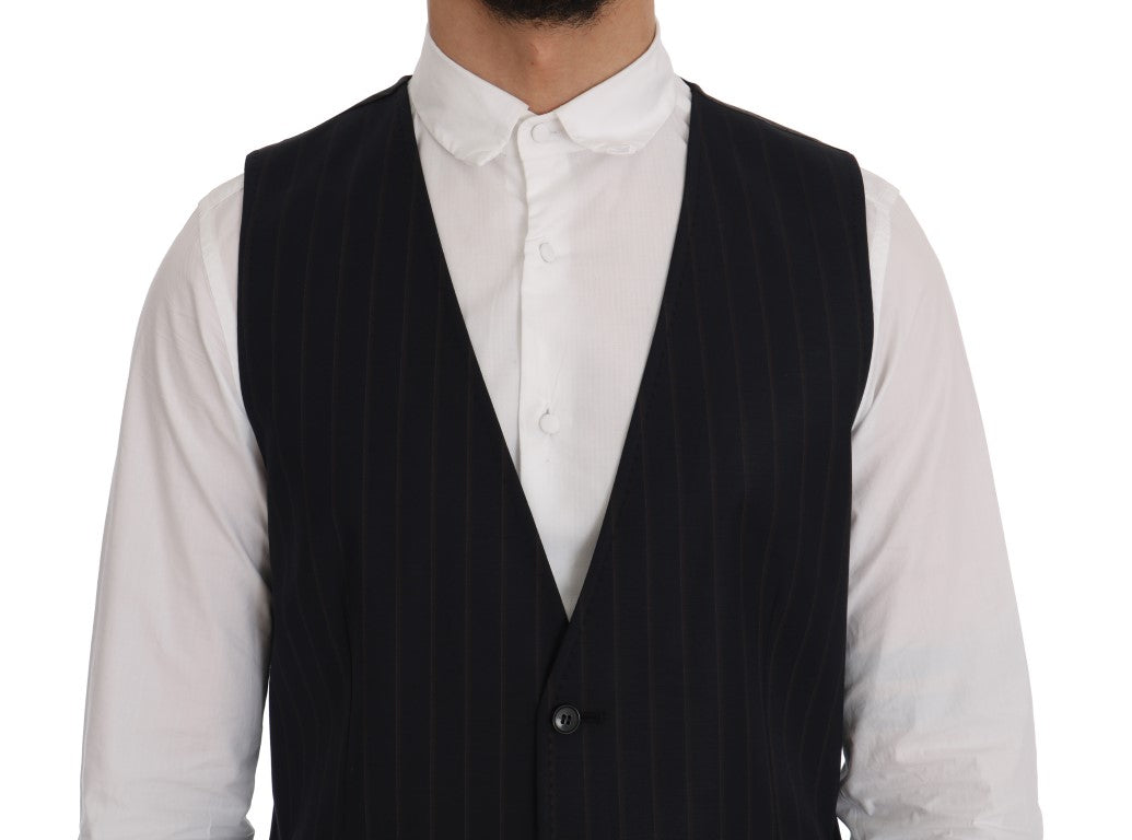 Blauw wollen stretchvest