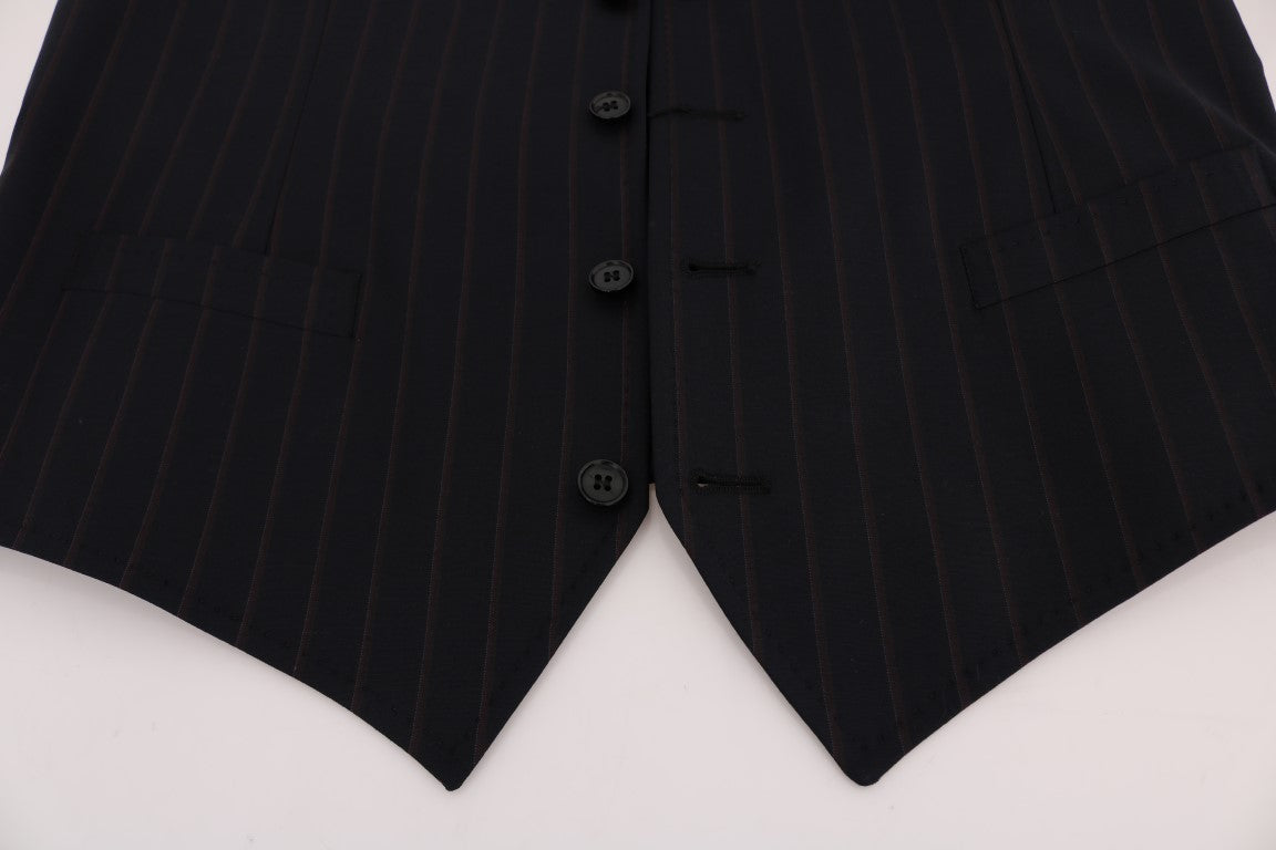 Blauw wollen stretchvest
