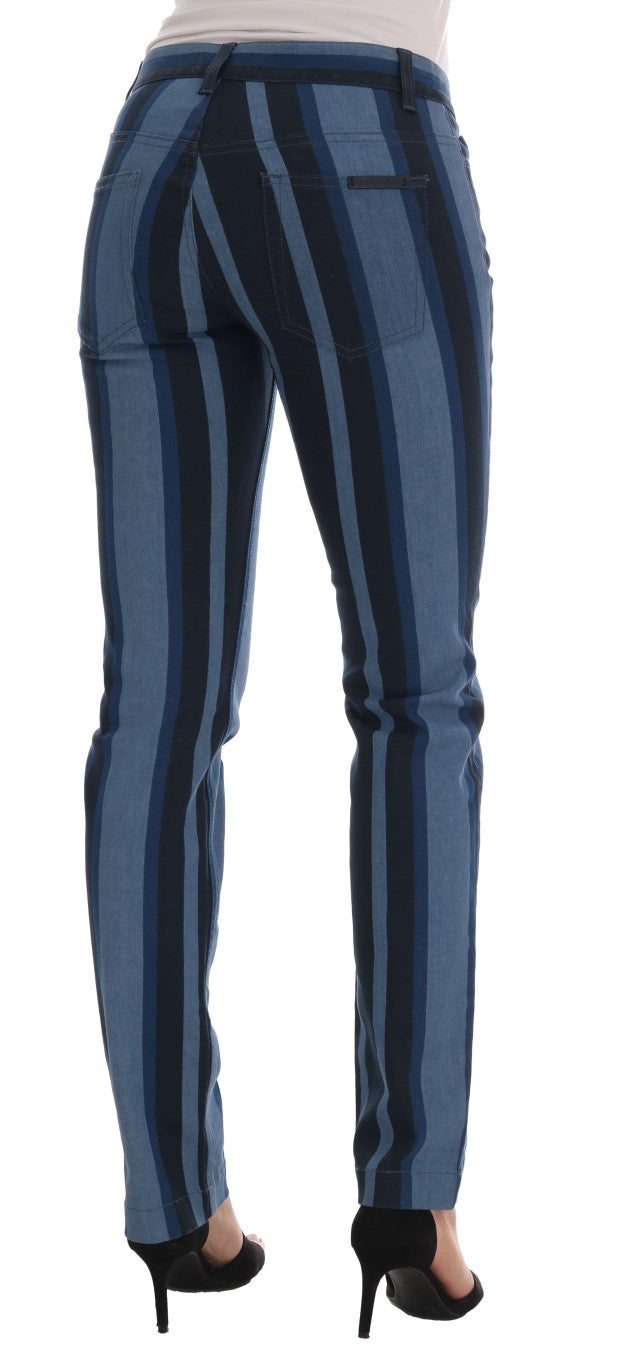 Blauwe GIRLY gestreepte katoenen jeans