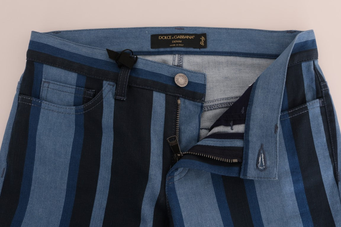 Blauwe GIRLY gestreepte katoenen jeans